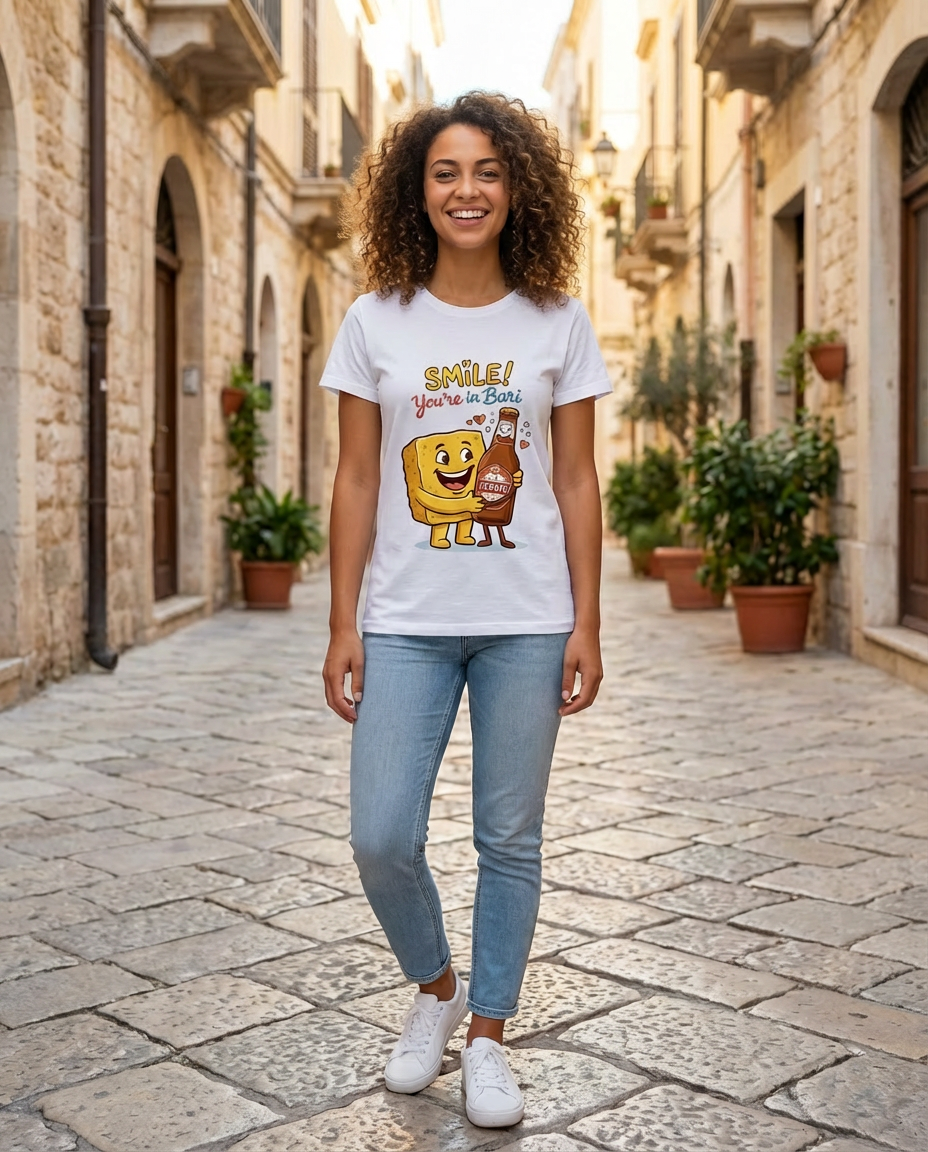 T-shirt Mopuglia Smile! You're in Bari (Sgagliozza & Birra)