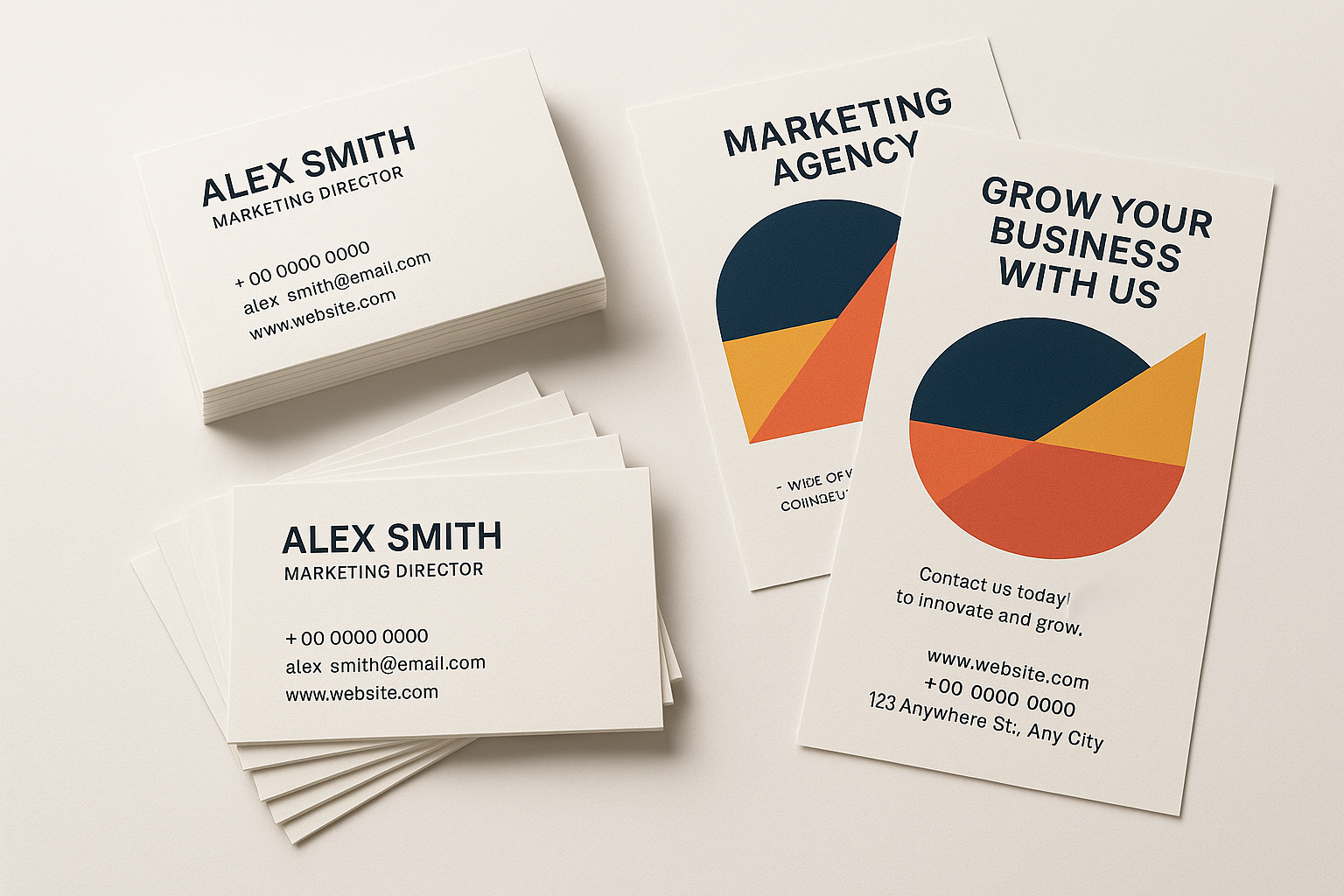 biglietti da visita e volantini