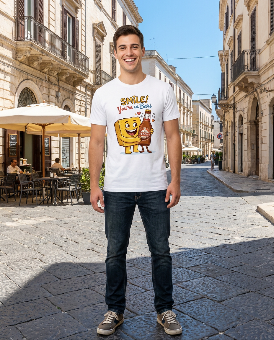 T-shirt Mopuglia Smile! You're in Bari (Sgagliozza & Birra)